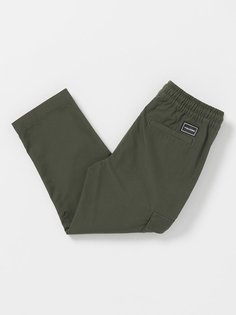 Little Boys March Cargo Elastic Waist Pants - Squadron Green