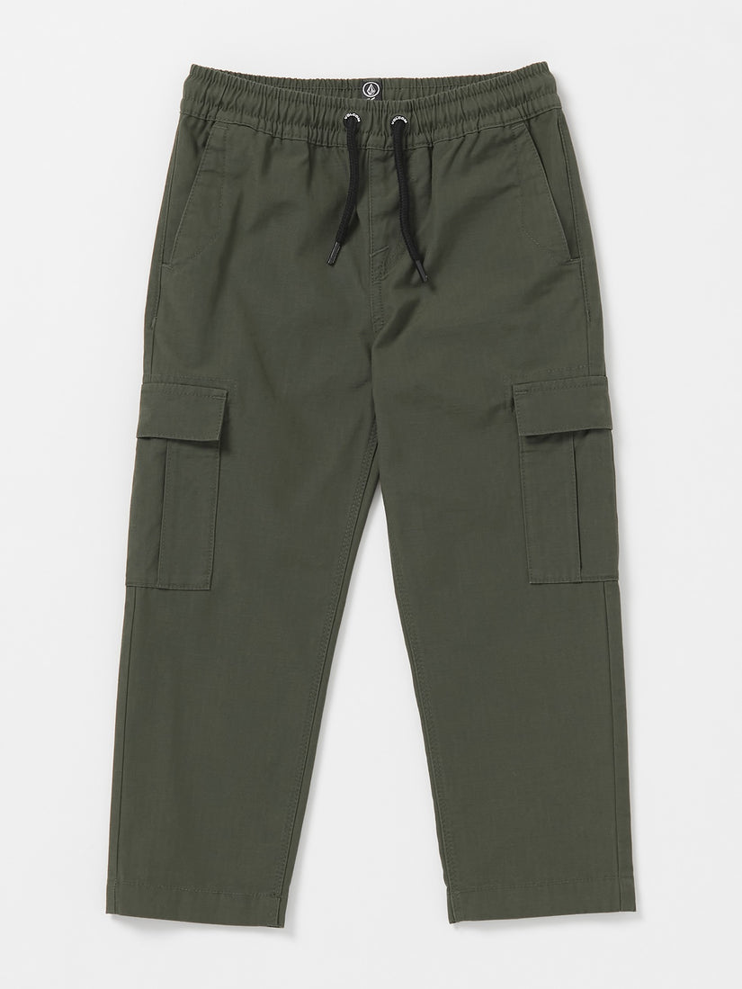 Little Boys March Cargo Elastic Waist Pants - Squadron Green