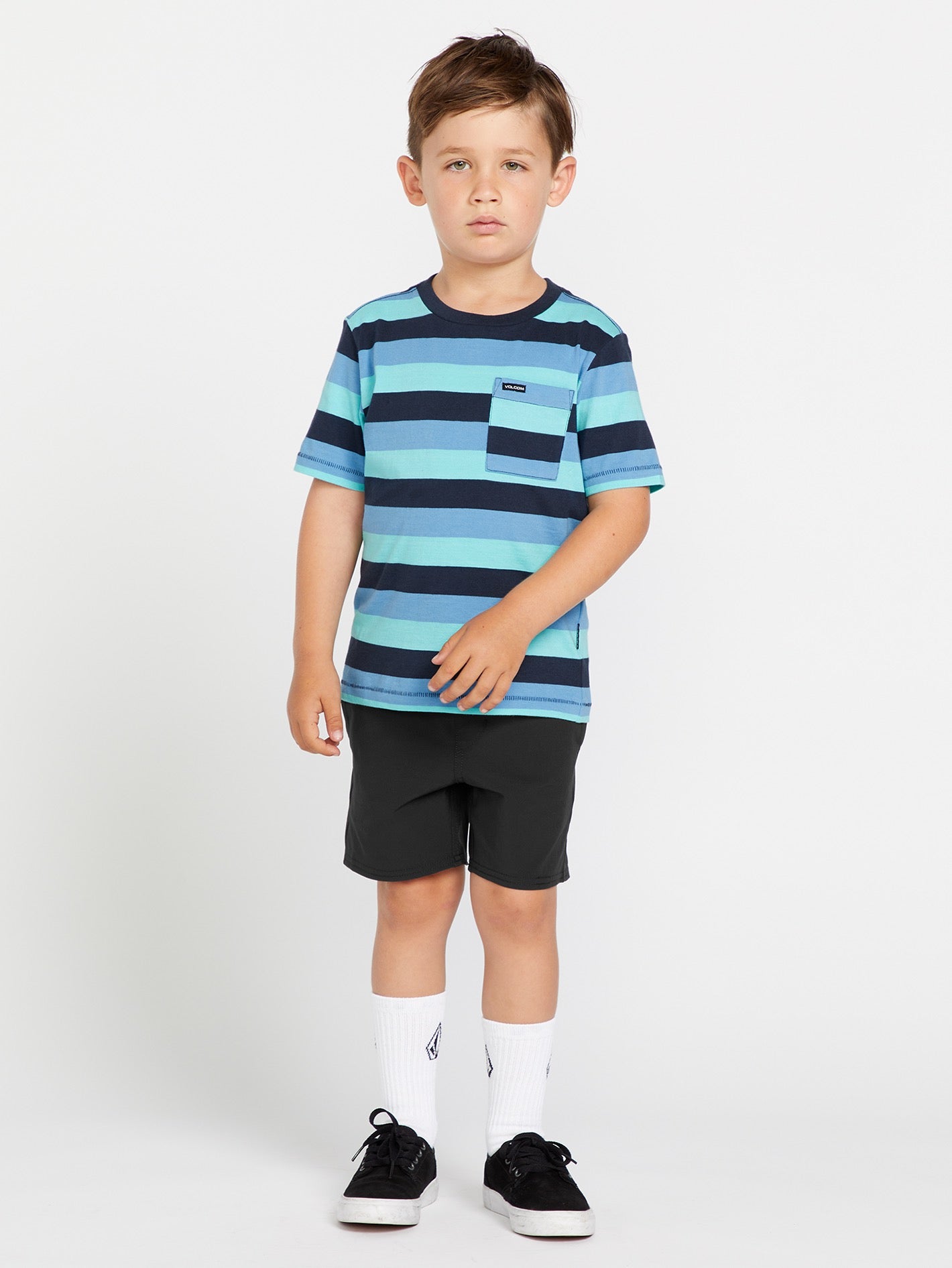 Little Boys Nomoly Hybrid Shorts - Black – Volcom US