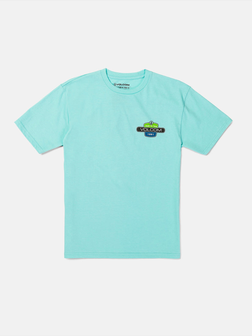 Little Boys Back Fill Short Sleeve Tee - Crete Blue