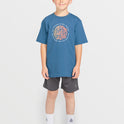 Little Boys Twisted Up Short Sleeve Tee - Dark Blue