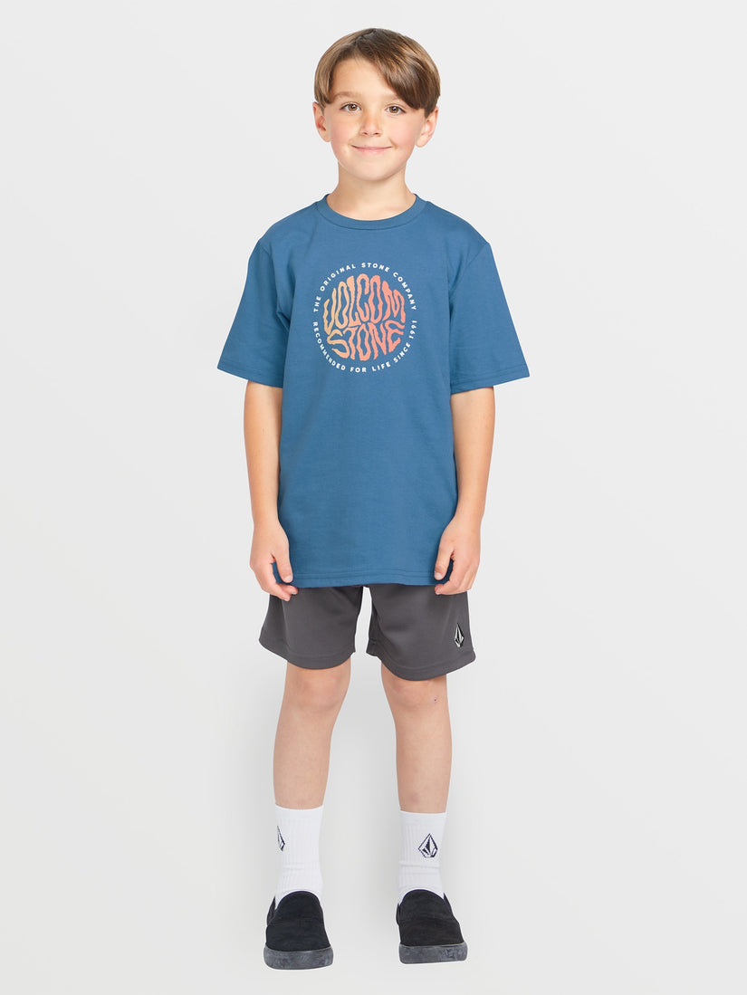 Little Boys Twisted Up Short Sleeve Tee - Dark Blue