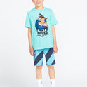 Little Boys Stone Cone Short Sleeve Tee - Crete Blue