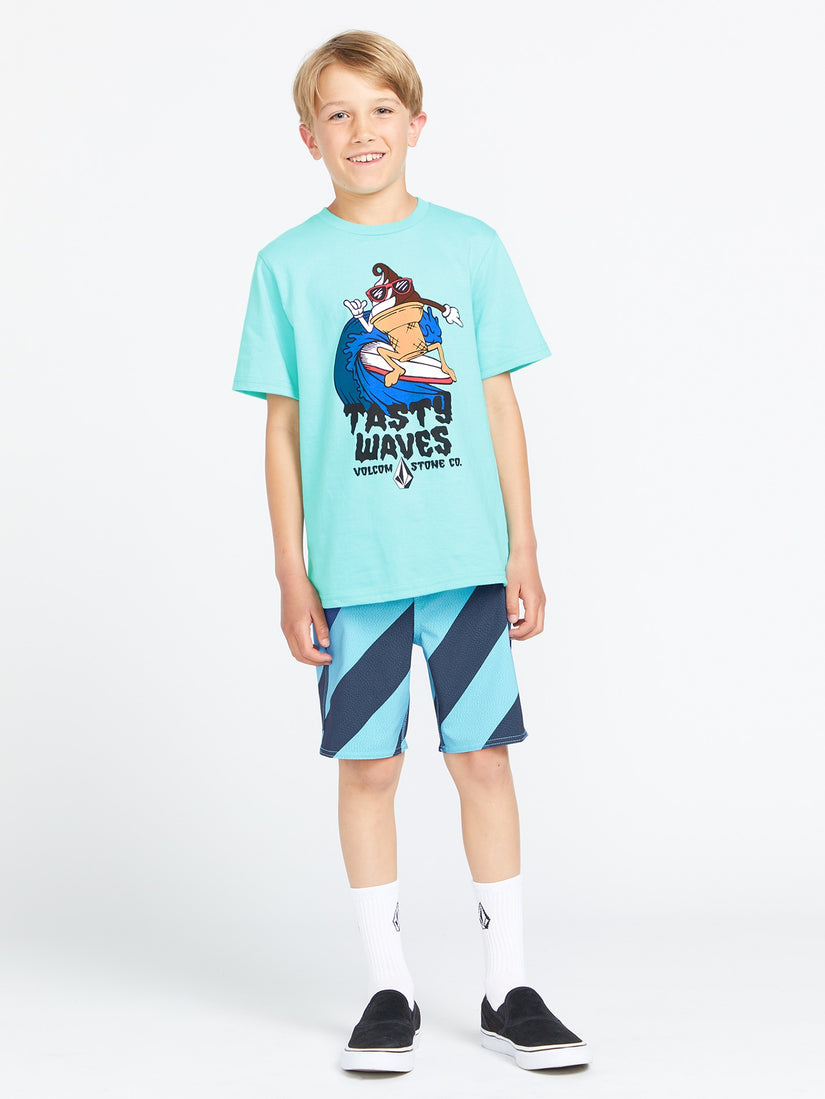 Little Boys Stone Cone Short Sleeve Tee - Crete Blue