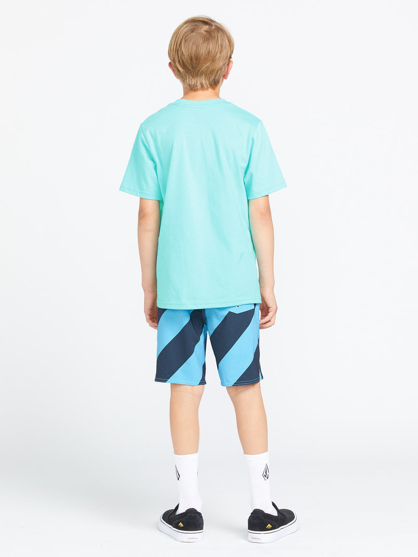 Little Boys Stone Cone Short Sleeve Tee - Crete Blue