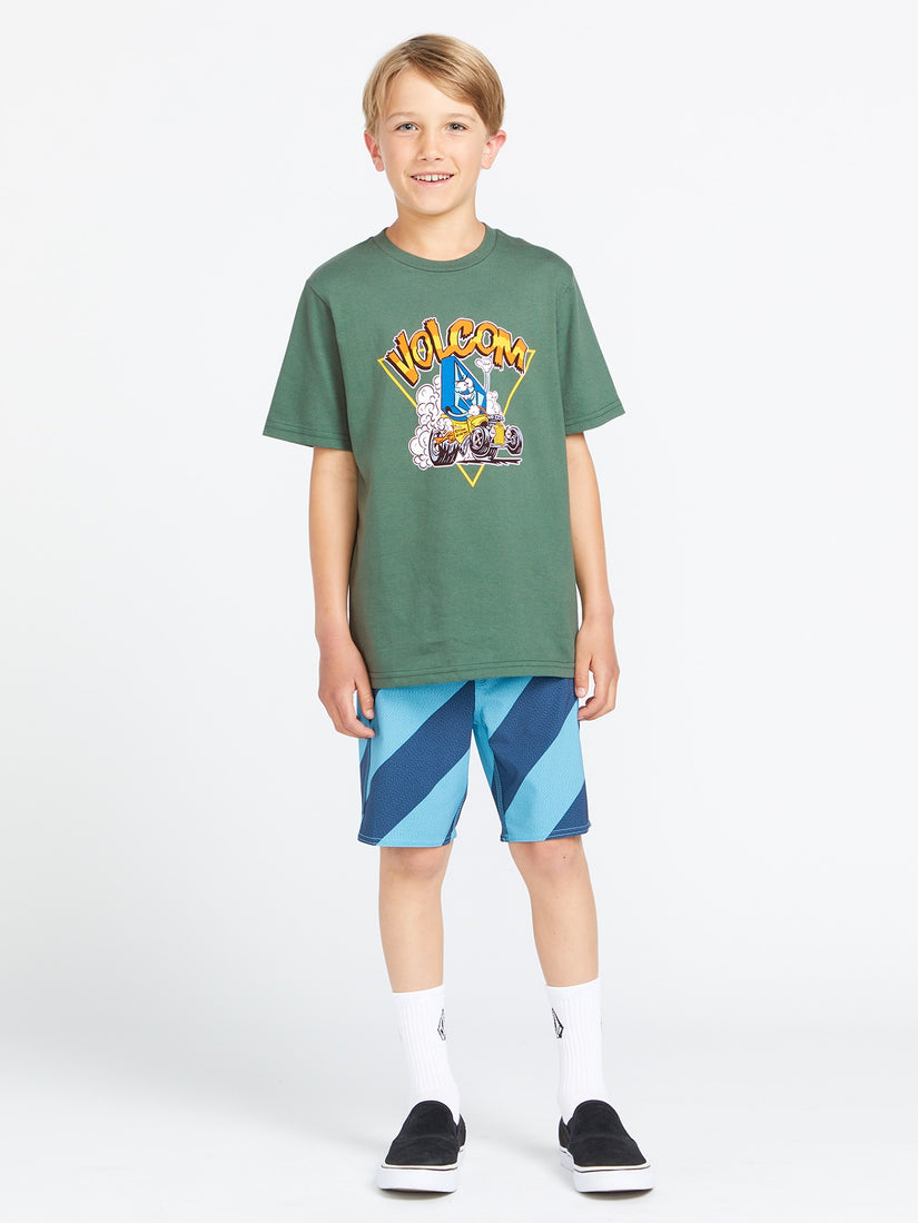 Little Boys Hot Rodder Short Sleeve Tee - Fir Green