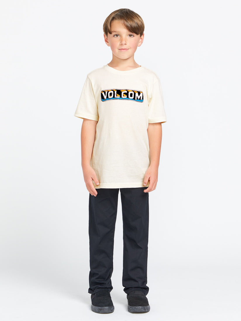 Little Boys Grass Pass Short Sleeve Tee - Off White Heather