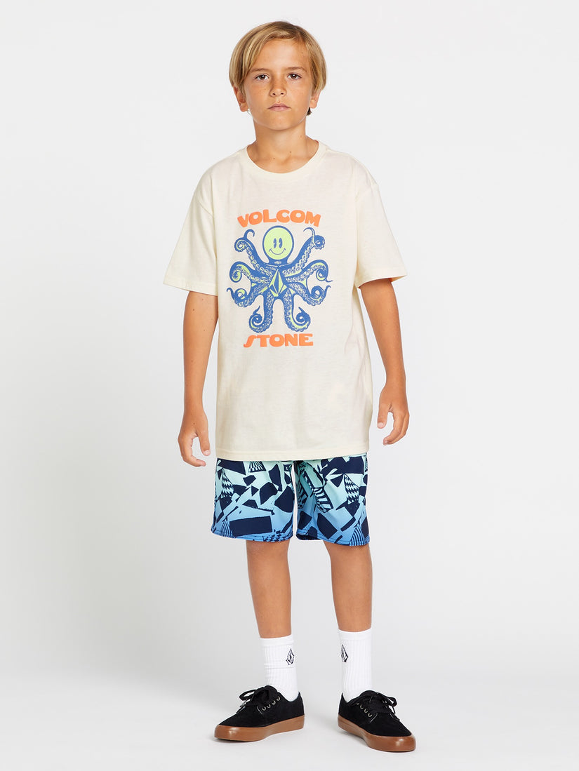 Little Boys Octoparty Short Sleeve Tee - Off White Heather