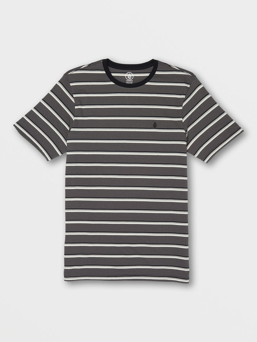 Parables Stripes Crew Tee - Black White