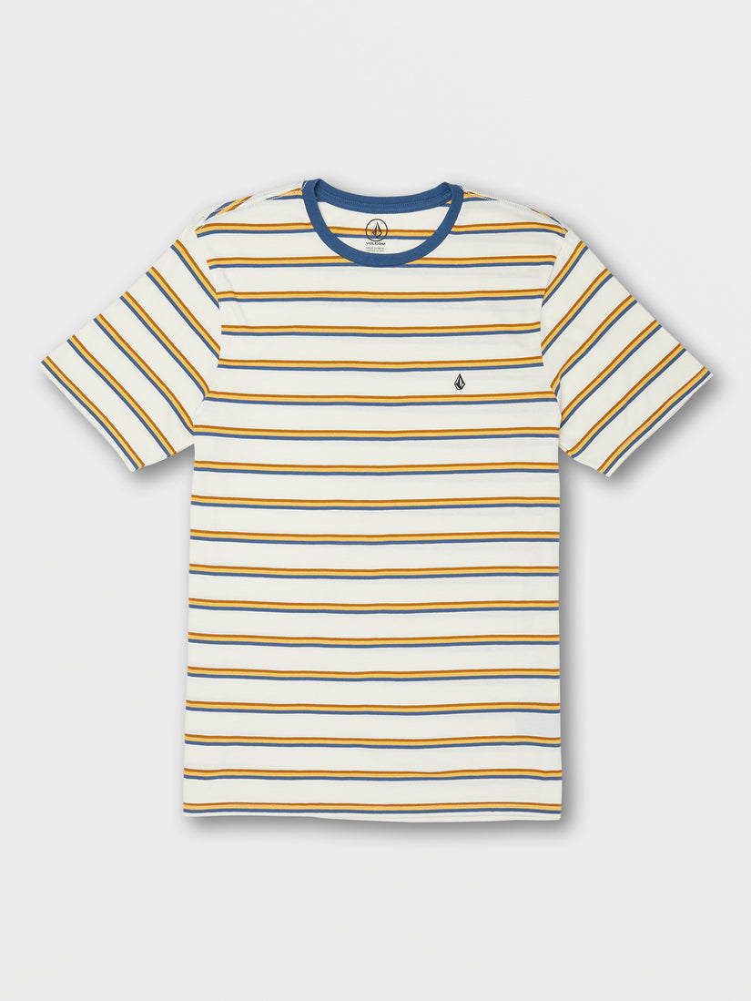 Parables Stripes Crew Tee - Flash Orange