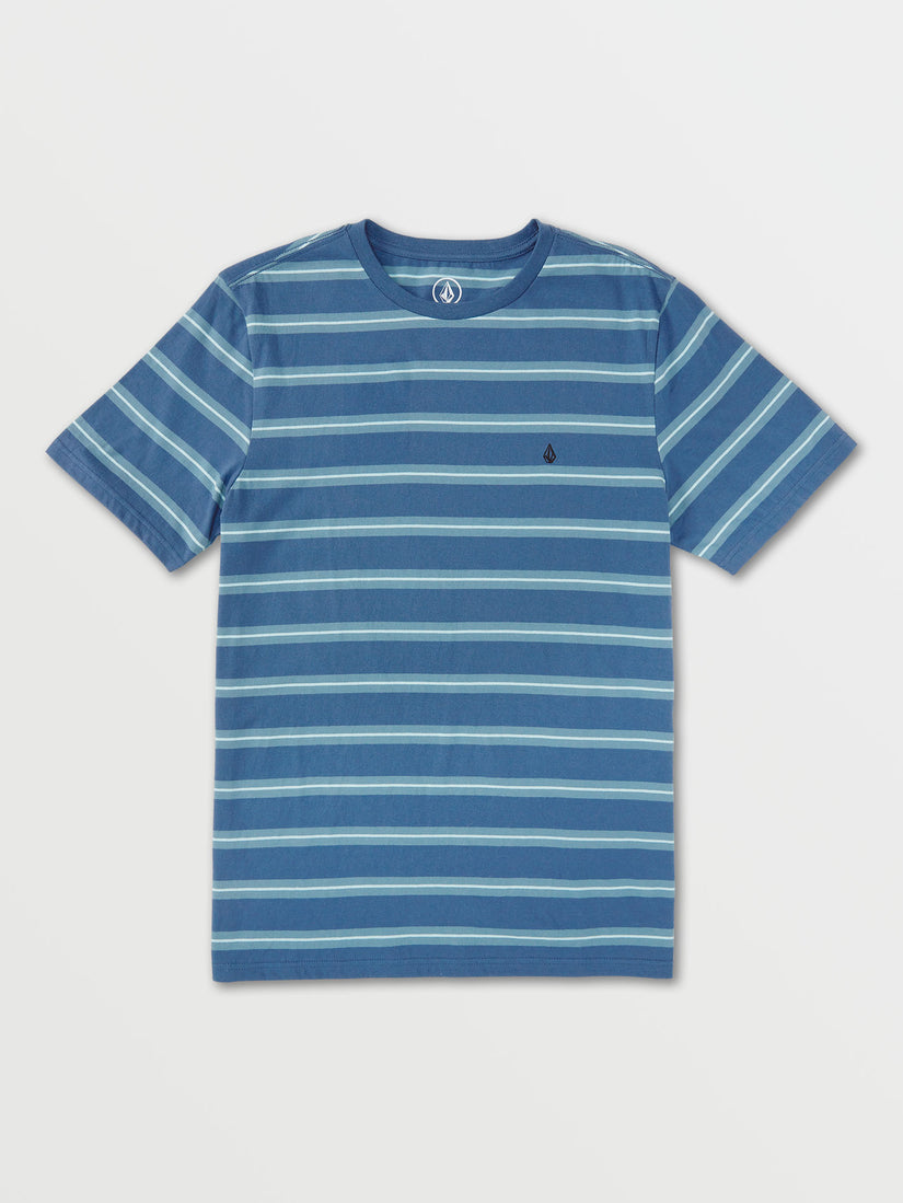 Parables Stripes Crew Tee - Smokey Blue (A0102100_SMB) [F]