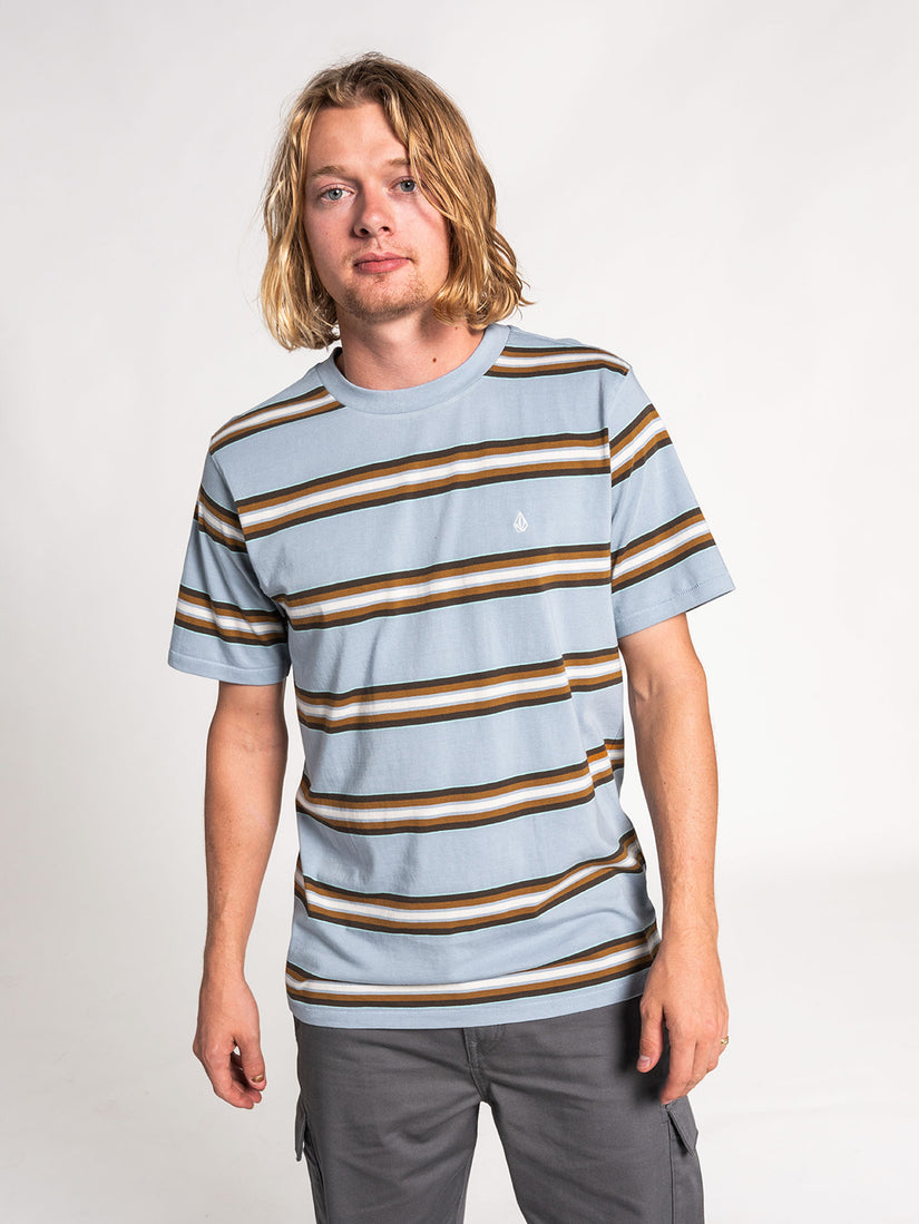 Halfax Stripe Crew Tee - Ashley Blue (A0132103_AHB) [5]