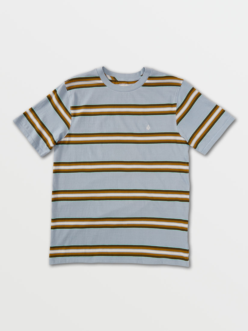 Halfax Stripe Crew Tee - Ashley Blue (A0132103_AHB) [F]