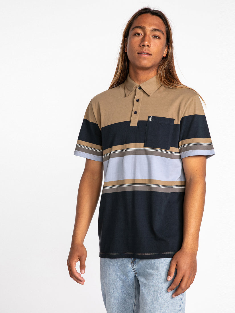 Heavy Daze Short Sleeve Polo - Dark Khaki (A0132203_DKA) [F]