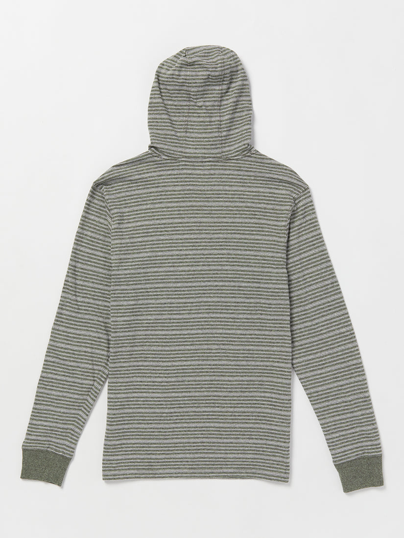 Static Stone Hooded Long Sleeve Shirt - Stealth (A0332301_STH) [B]