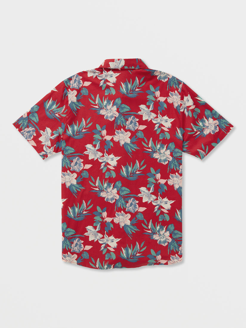 Warbler Short Sleeve Woven Shirt - Chili Red