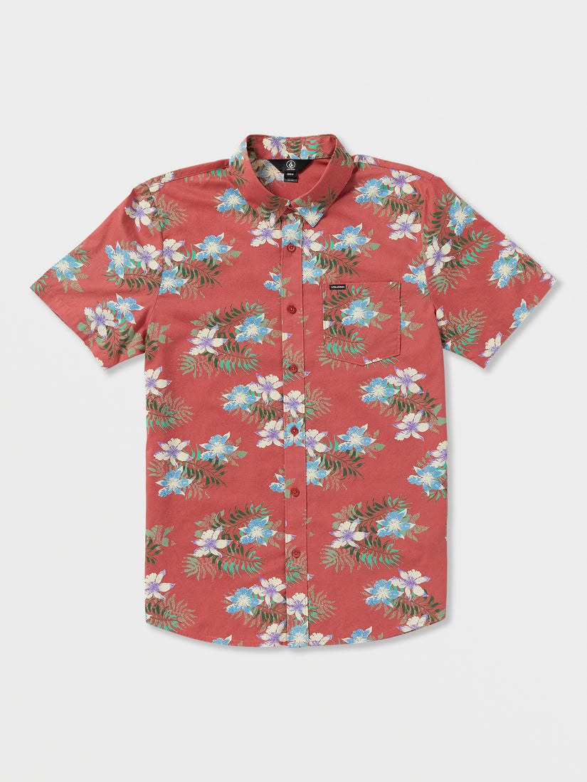 Warbler Short Sleeve Woven Shirt - Mineral Red