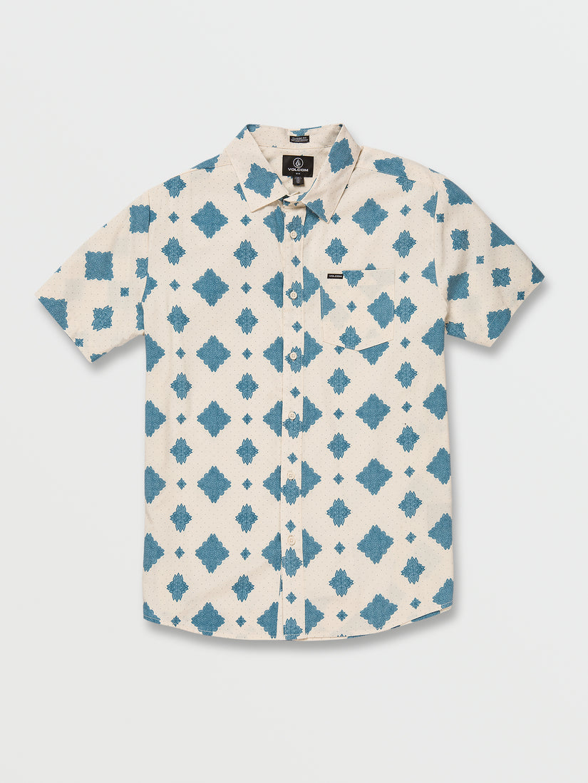 Grit Mandala Short Sleeve Shirt - Whitecap Grey