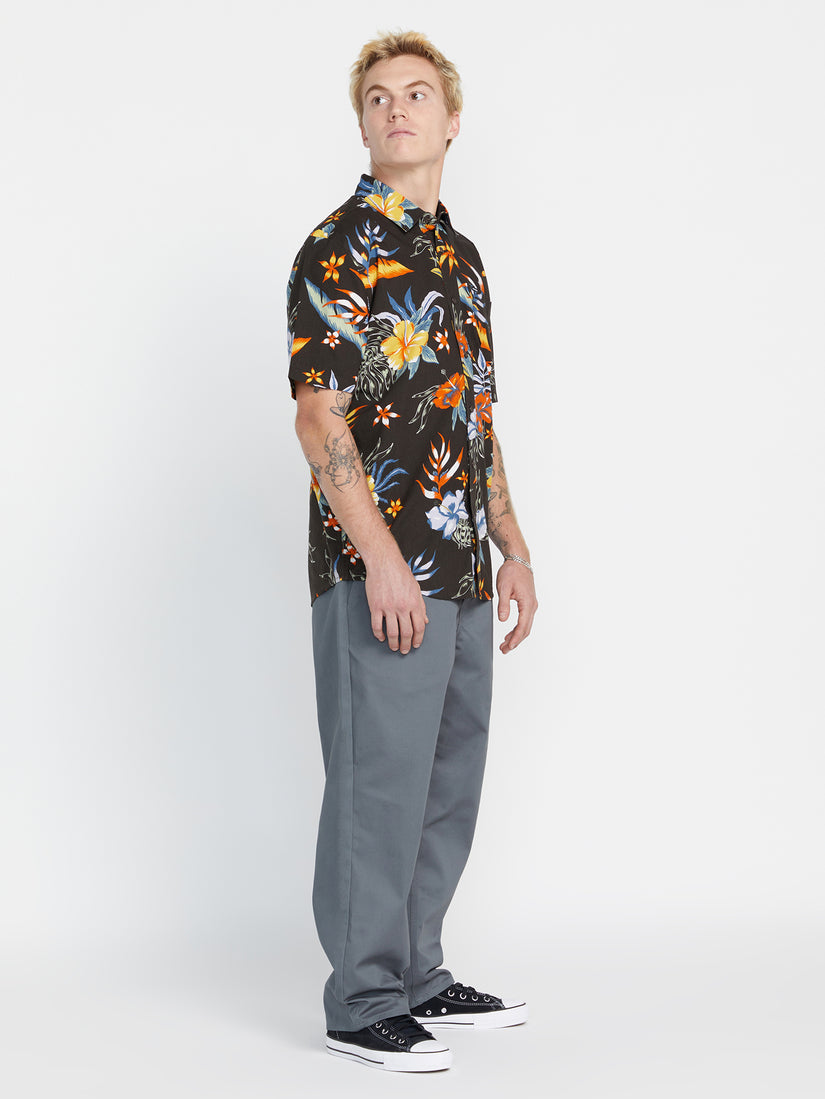 Sunriser Floral Short Sleeve Shirt - Stealth (A0432302_STH) [30]