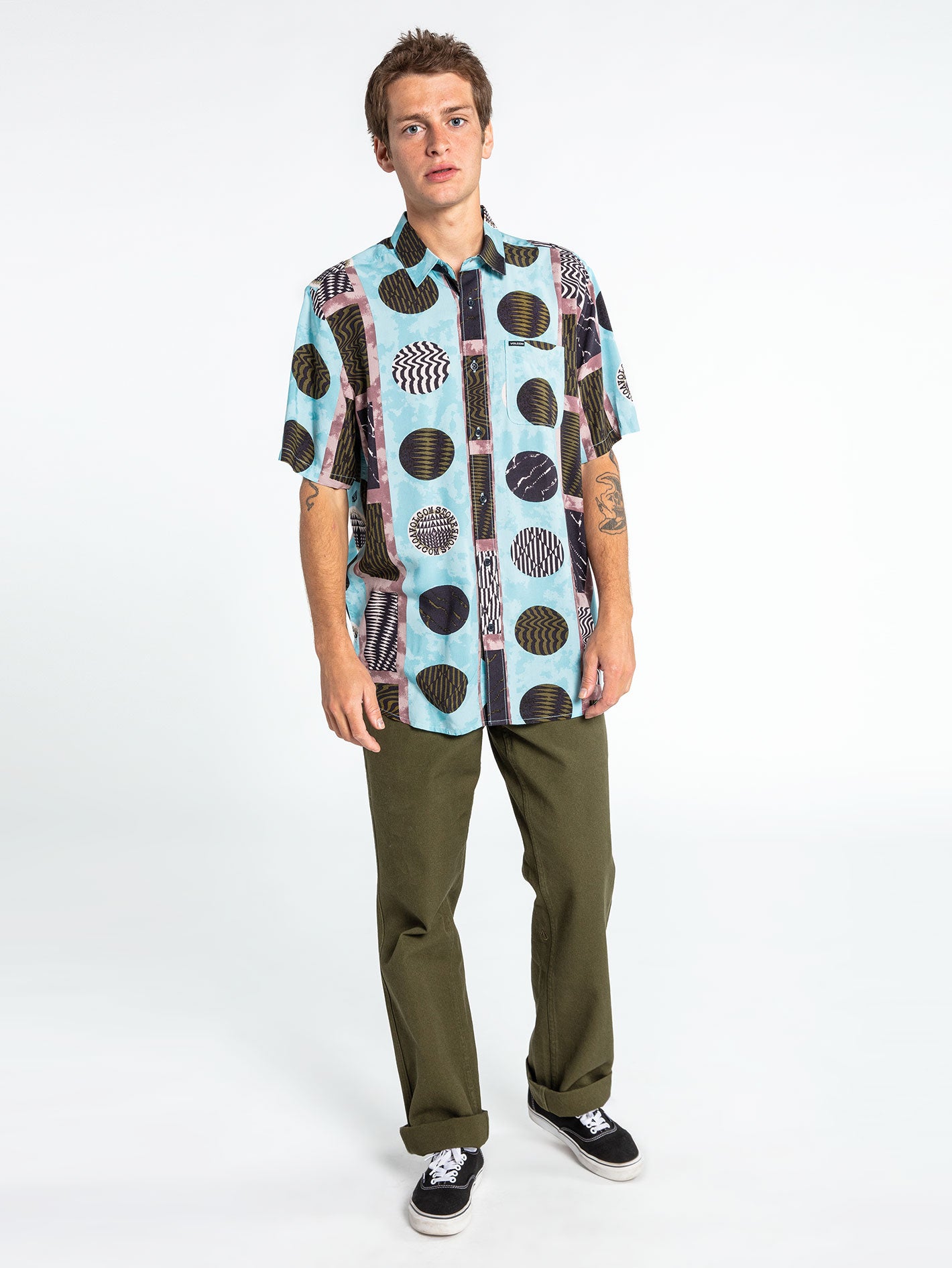 Stone Pegs Short Sleeve Shirt - Ashley Blue – Volcom US