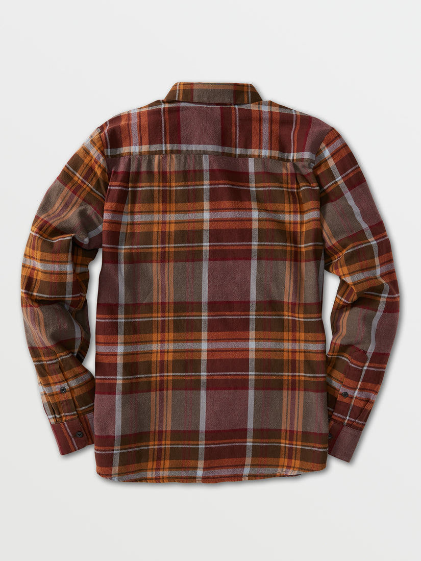 Caden Plaid Long Sleeve Flannel - Port (A0532101_POR) [B]