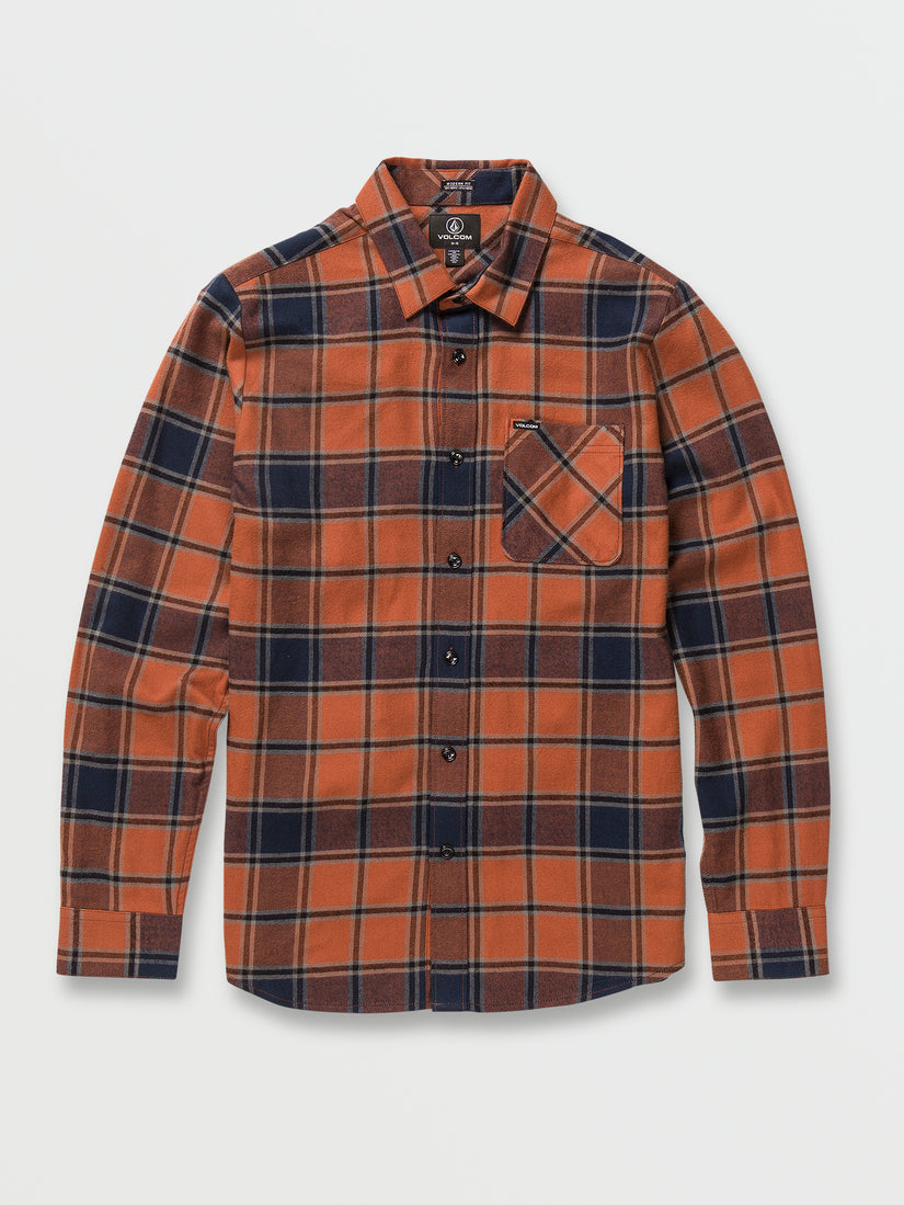 Caden Plaid Long Sleeve Flannel - Mocha (A0532203_MOC) [01]