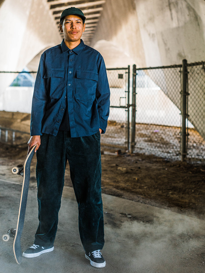 Louie Lopez Long Sleeve Work Shirt - Navy