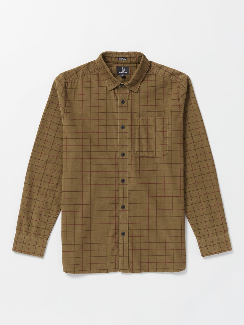 Zander Long Sleeve Shirt - Dark Khaki (A0532307_DKA) [F]