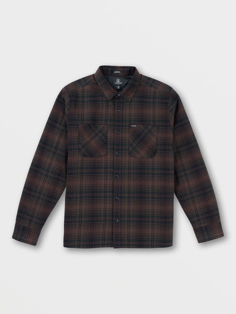 Overstoned Long Sleeve Flannel - Mahogany (A0542200_MAH) [1]