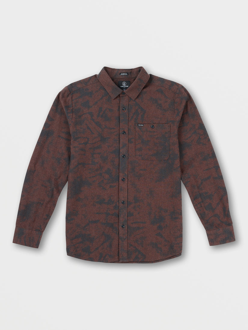 Tie Dye Long Sleeve Flannel - Mahogany (A0542202_MAH) [1]