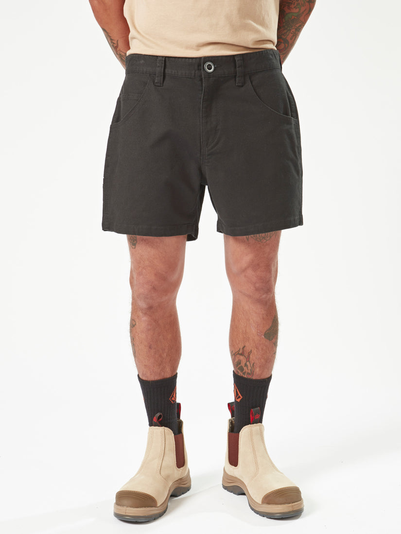 Bevel Work Shorts - Black (A0902002_BLK) [1]