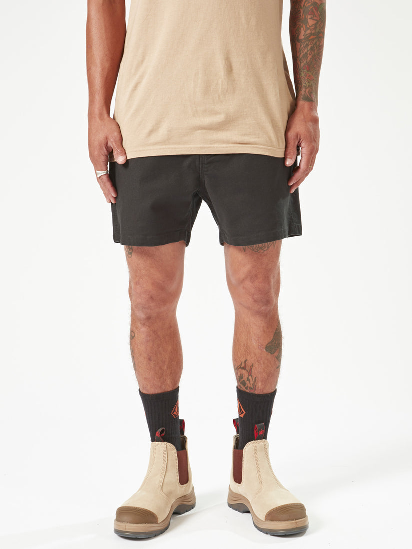 Bevel Work Shorts - Black (A0902002_BLK) [F]