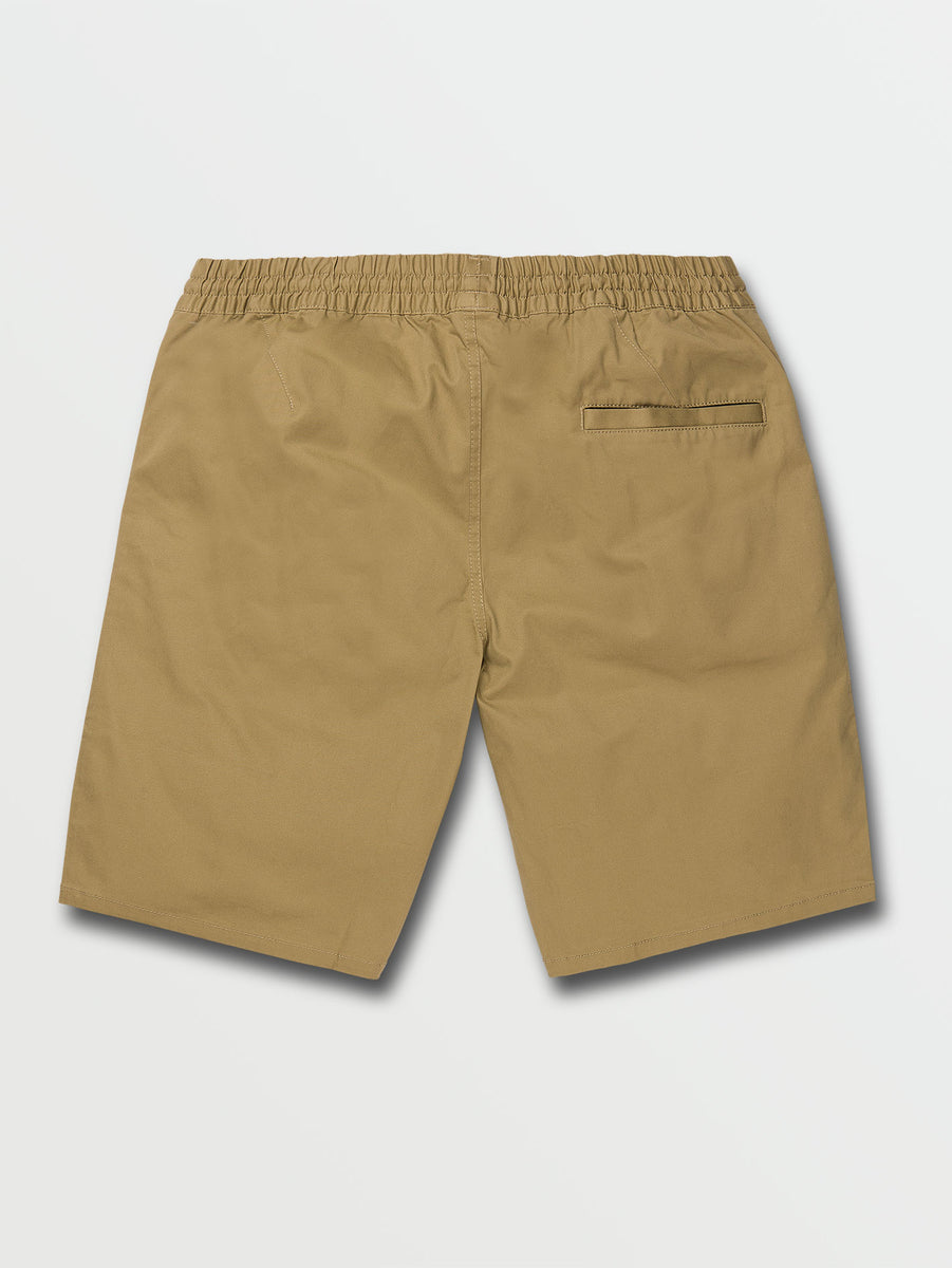 Cleaver Elastic Waist Stretch Shorts - Dark Khaki – Volcom US