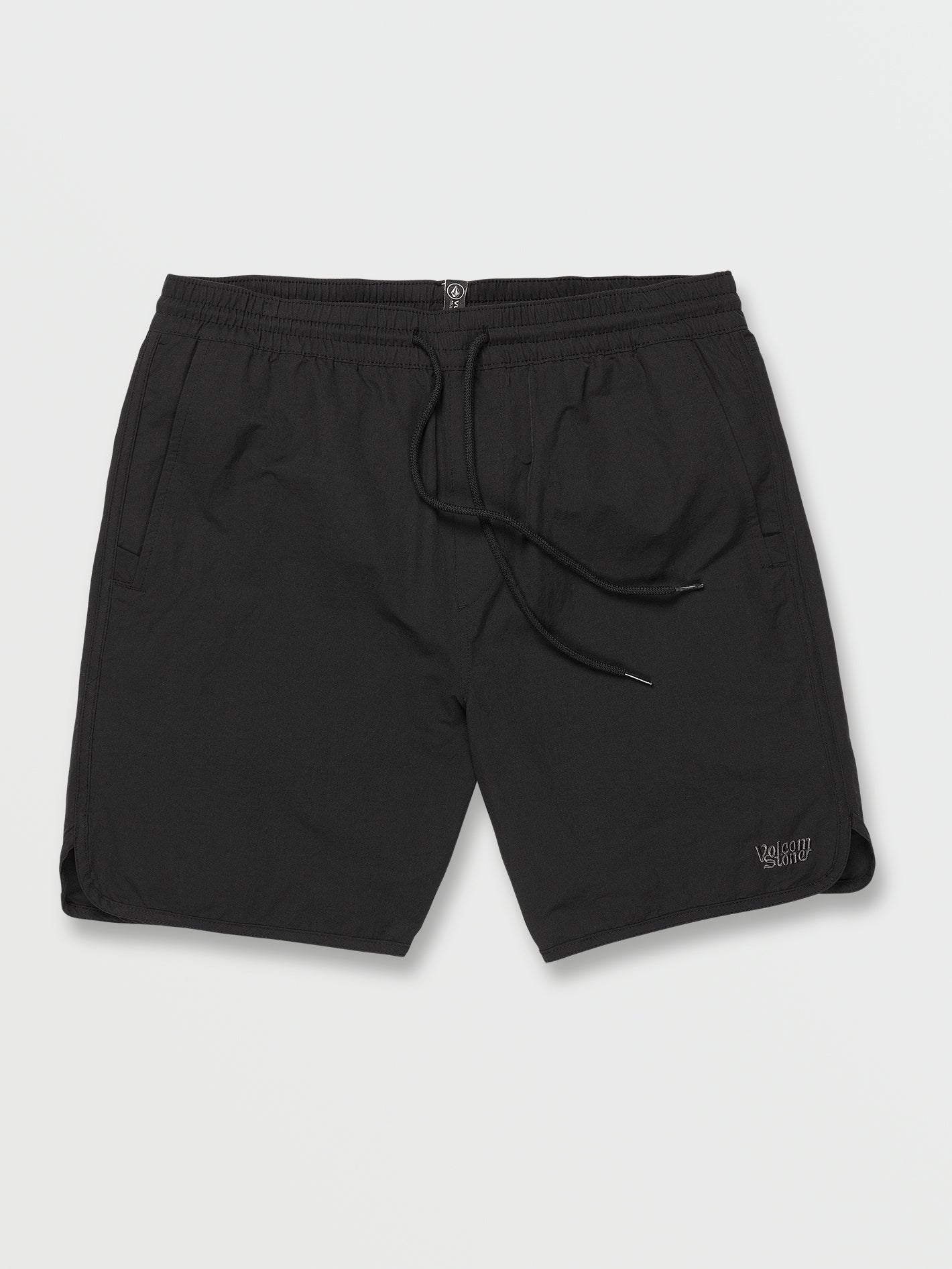 New Aged Stone Elastic Waist Shorts Black