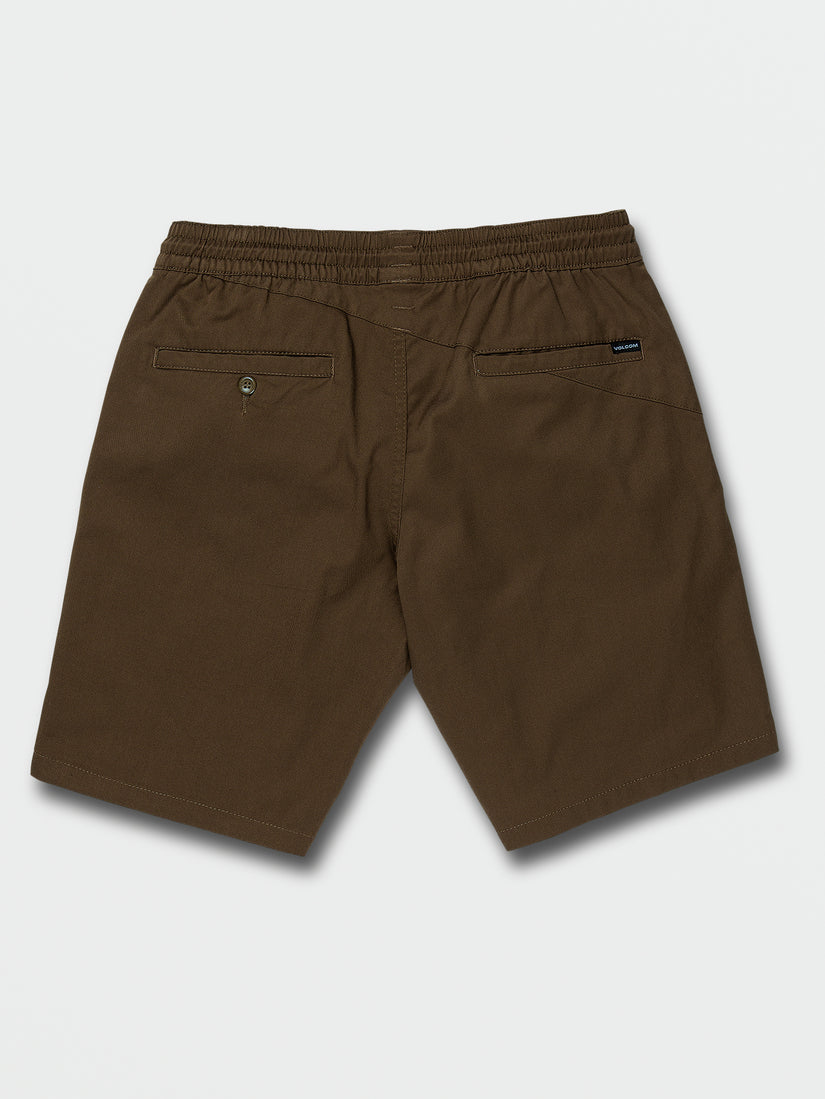 Frickin Elastic Waist Shorts - Dark Earth (A1022003_DKE) [B]