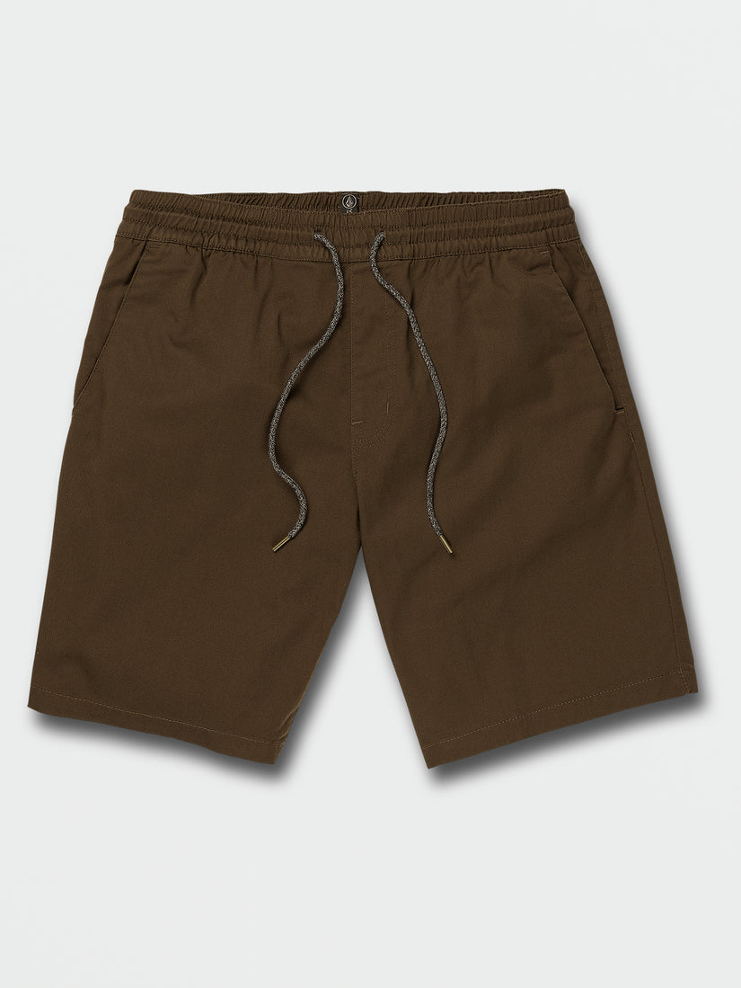 Frickin Elastic Waist Shorts - Dark Earth (A1022003_DKE) [F]