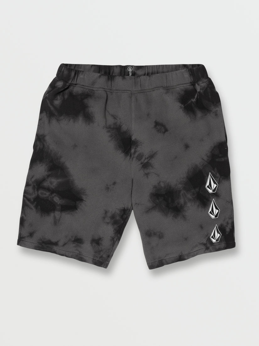 Iconic Stone Plus Fleece Shorts - Black (A1042101_BLK) [F]