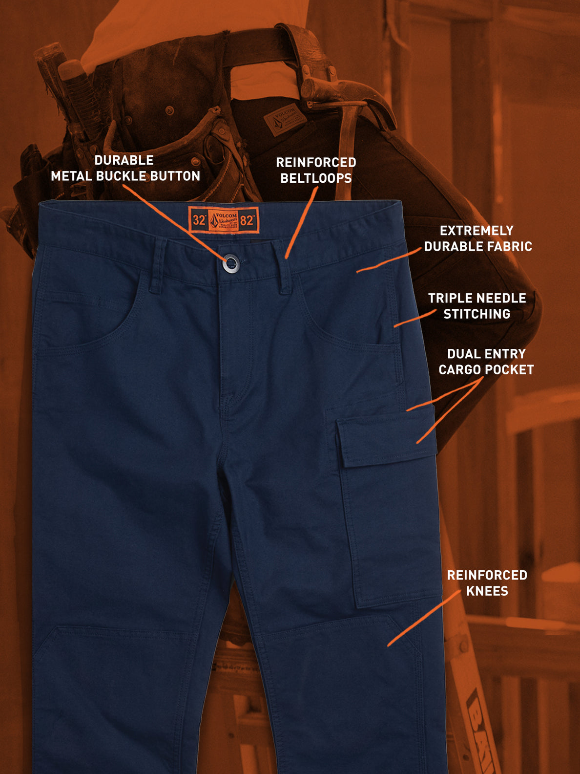Volcom Workwear Caliper Pants - Navy – Volcom Canada
