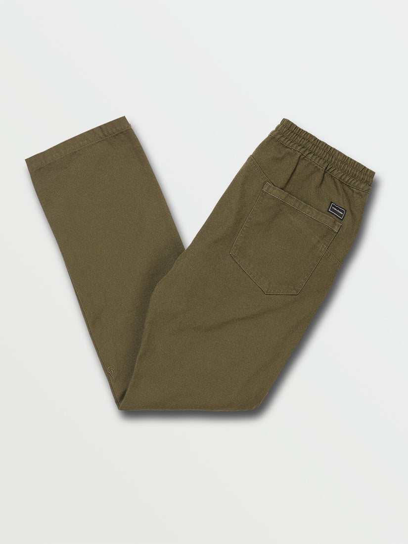 Rainer Elastic Waist Pants - Military (A1232100_MIL) [B]