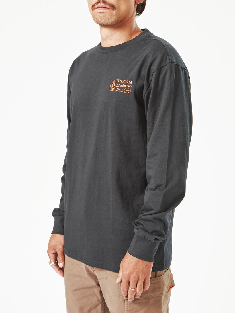 Volcom Workwear Long Sleeve Tee - Black (A3602200_BLK) [1]