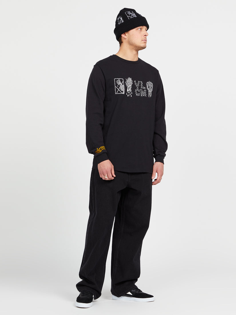 Vaderetro Featured Artist Long Sleeve Tee - Black (A3642200_BLK) [B]