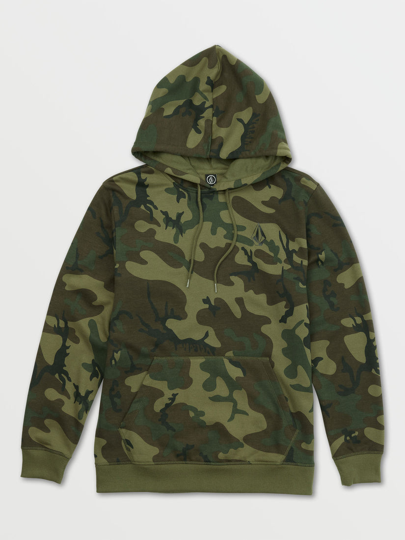 Vamo Pullover Fleece Hoodie - Green Combo