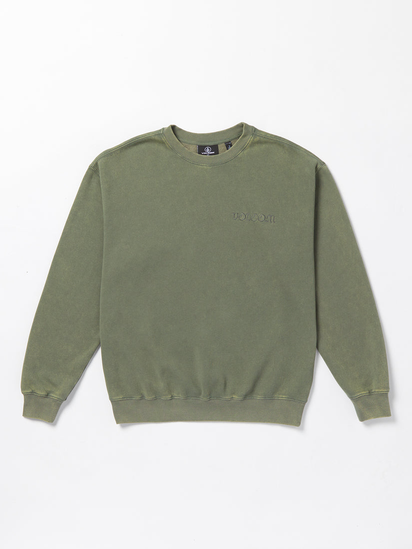 Acid Wall Crew Pullover Sweatshirt - Agave (A4632301_AGV) [F]