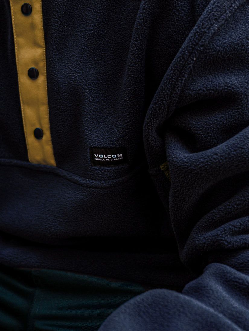 Switch Case Mock-Neck Zip Sweatshirt - Navy