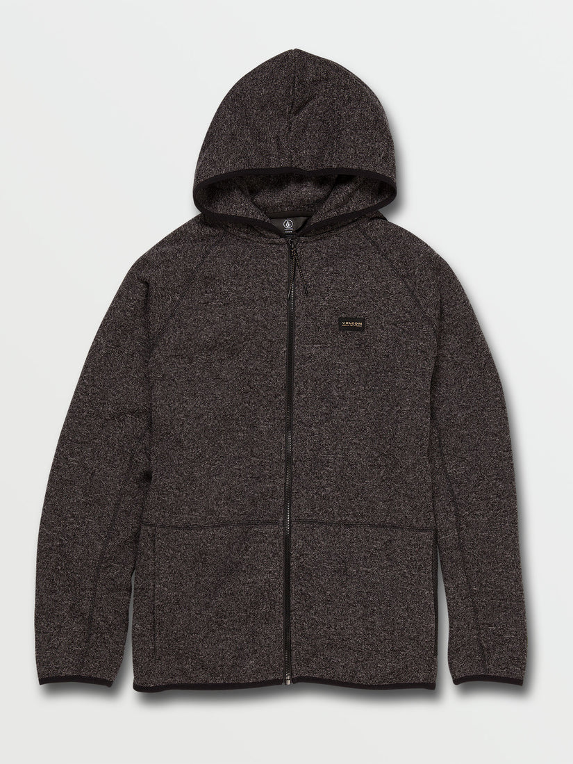 Exert Zip Hoodie - Heather Black (A4842100_HBK) [F]