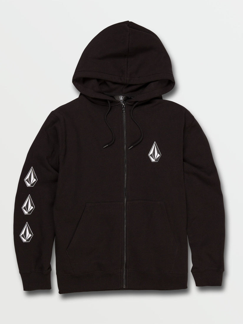 Iconic Stone Zip Hoodie - Black (A4842101_BLK) [F]