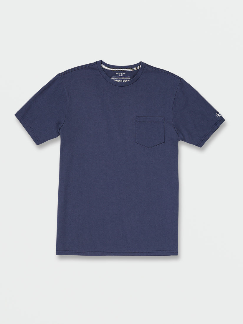 Solid Short Sleeve Pocket Tee - Baja Indigo (A5042210_BAI) [F]