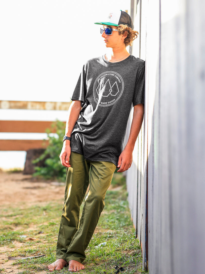 Stone Link Short Sleeve Tee - Dark Black Heather