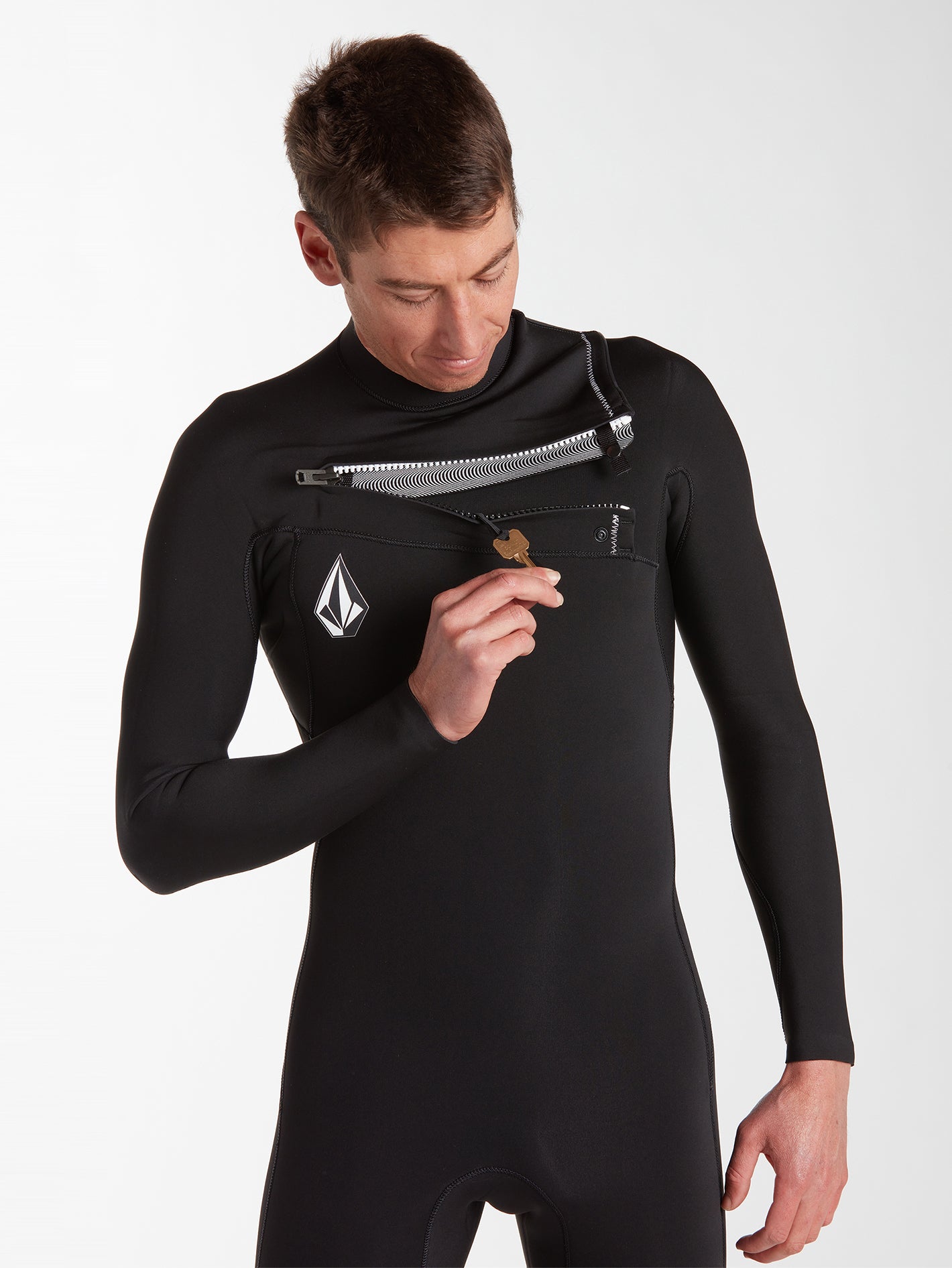 Mens Modulator 2/2mm Long Sleeve Fullsuit - Black | Volcom US