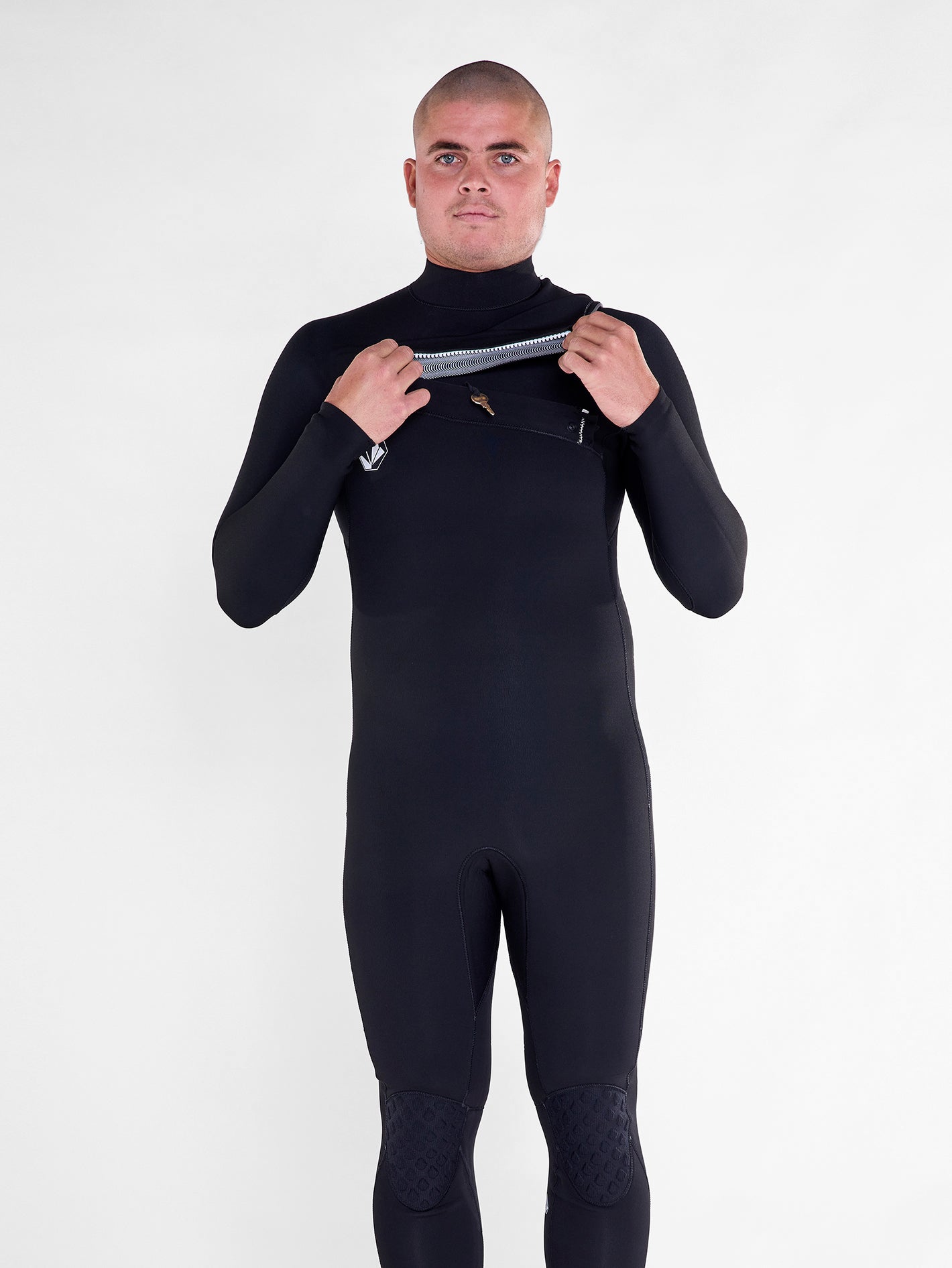 Modulator 4/3mm Long Sleeve Chest Zip Wetsuit - Black (2022) - BLACK / XS